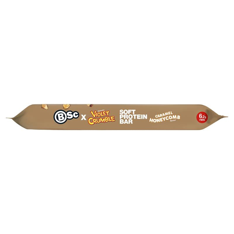 BSc x Violet Crumble Soft Protein Bar Caramel Honeycomb 55g