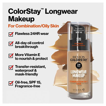 Revlon Colorstay Makeup Foundation For Combination/Oily Skin Medium Beige