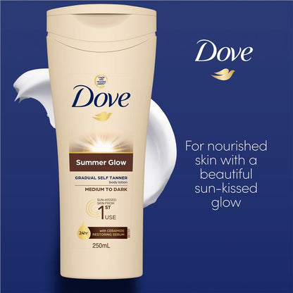 Dove Summerglow Body Lotion Medium to Dark Skin 250ml - Natural Glow