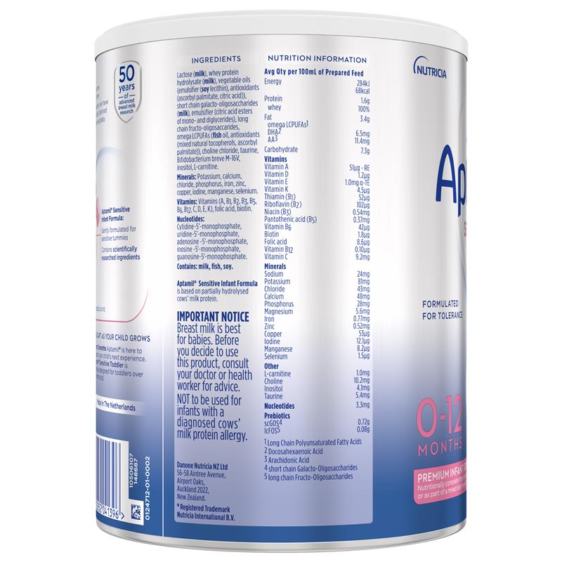 Aptamil Prosyneo Sensitive - Infant Formula for 0-12 Months (900g)