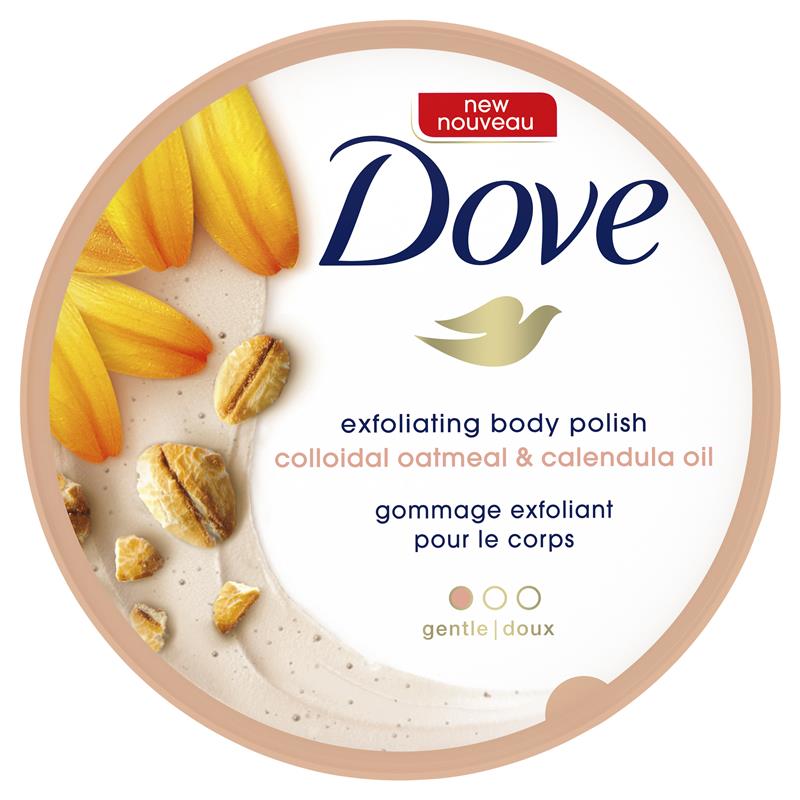 Dove Exfoliating Body Polish with Colloidal Oatmeal and Calendula Oil 298g - Gentle Skin Care
