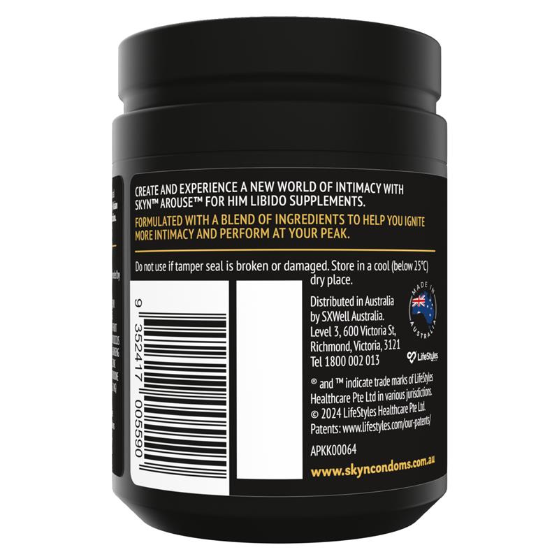 Skyn Arouse For Him Libido Supplements 60 Tablets