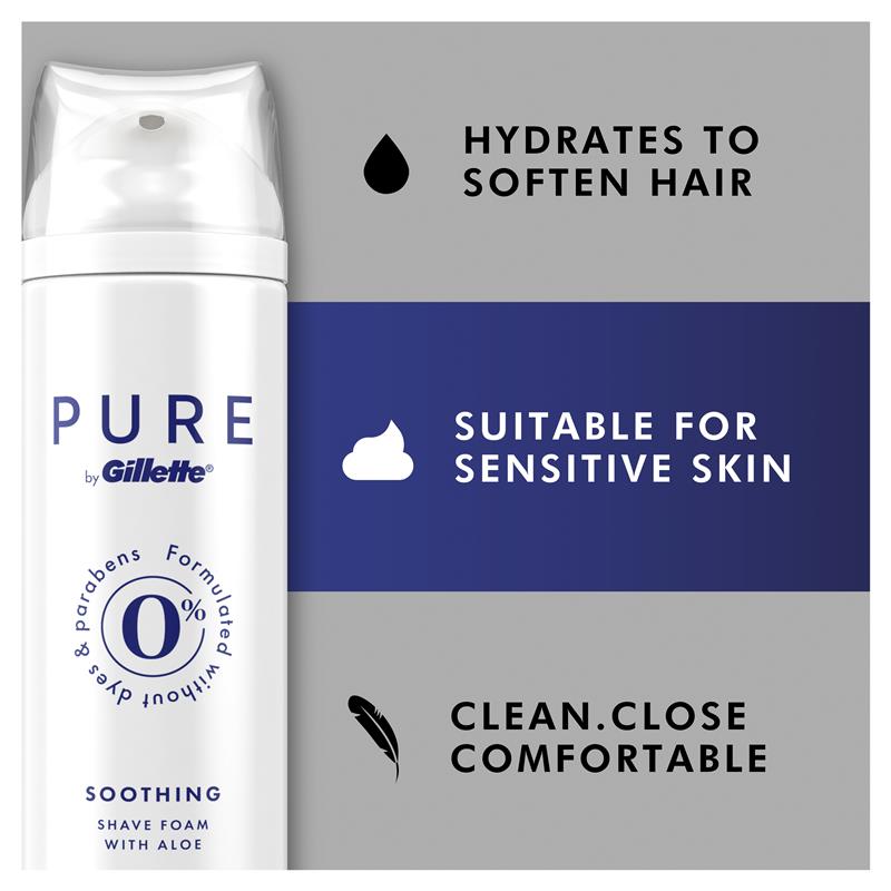 Gillette Pure Sensitive Shave Foam 245g