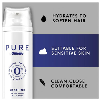 Gillette Pure Sensitive Shave Foam 245g