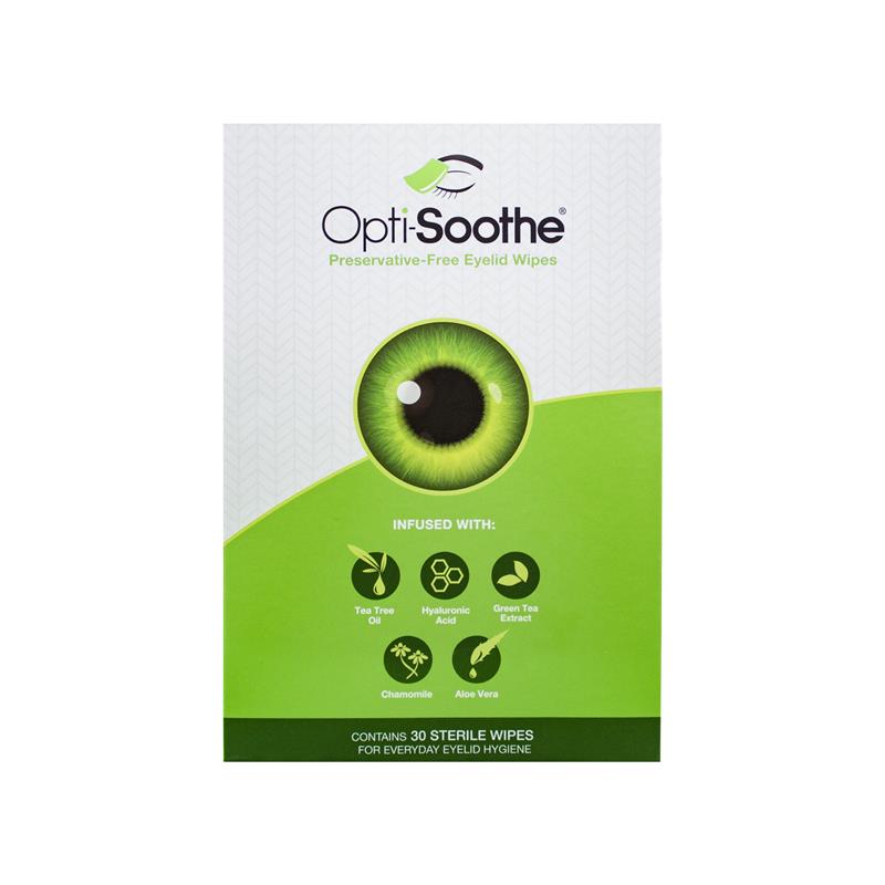 Opti-Soothe Preservative-Free Eyelid Wipes - 30 Wipes for Daily Hygiene
