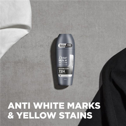 Dove Men+Care Antiperspirant Deodorant 72h Roll On - Invisible Dry 50ml