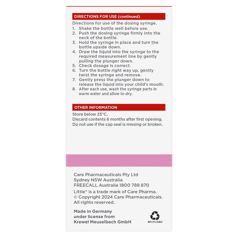 Little Coughs Raspberry - 200ml Soothing Oral Liquid