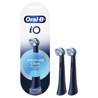 Oral-B iO Advanced Clean Electric Toothbrush Refills - Black 2 Pack