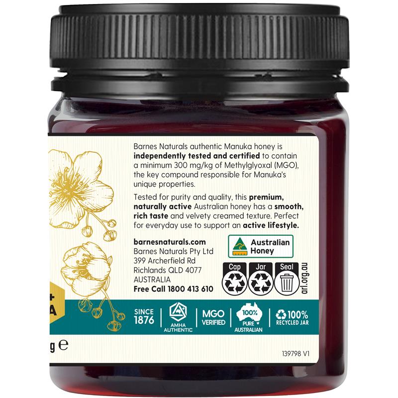 Barnes Naturals Australian Manuka Honey 1kg MGO 300+
