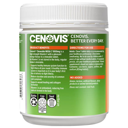 Cenovis Chewable Mega C 1000mg 200 Tablets Exclusive Size