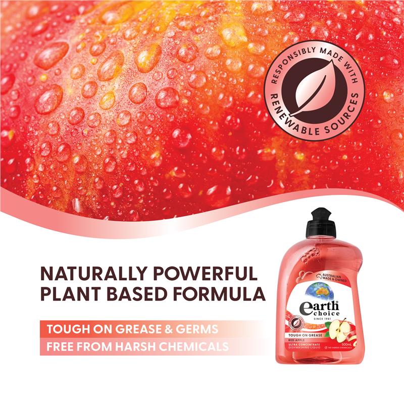 Earth Choice Dishwash Concentrate Red Apple 500ml