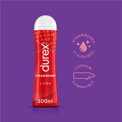 Durex Strawberry Intimate Gel Lubricant - 100ml for a Fruity Experience