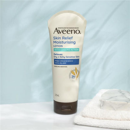 Aveeno Skin Relief Moisturising Body Lotion Cool Action 225ml - Hydrate Sensitive Skin
