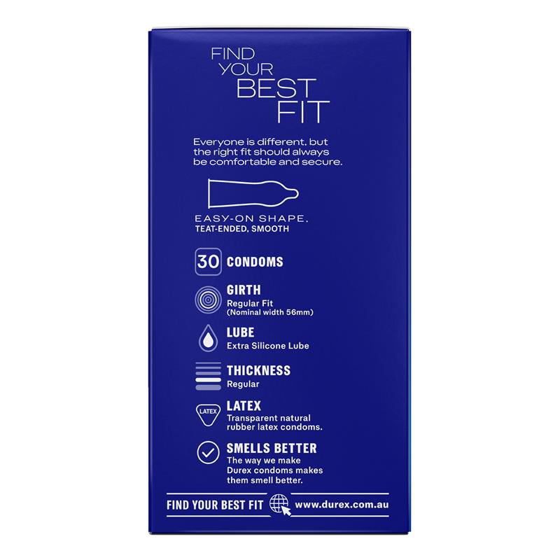 Durex Regular Condoms Original 30 Pack - Reliable Protection & Comfort