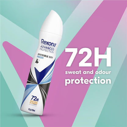 Rexona Women Advanced Antiperspirant Aerosol Invisible Dry Fresh 220ml