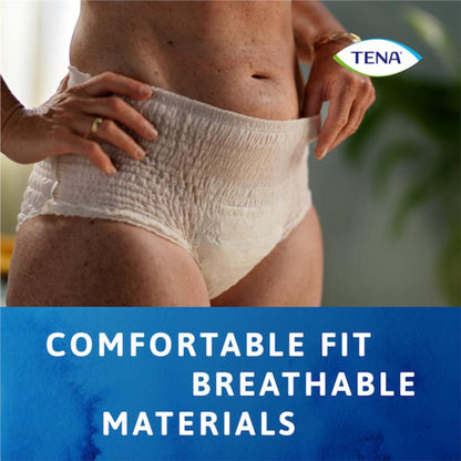 TENA Discreet High Waist Underwear – Large, Crème, 8 Pants