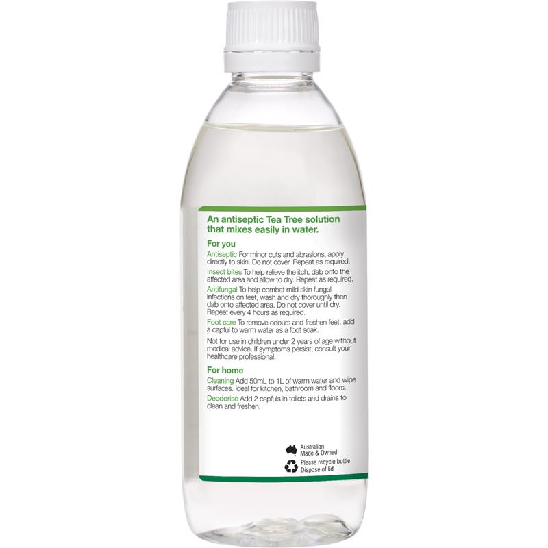 Bosisto's Tea Tree Solution 250ml - Antiseptic & Deodorizing Power