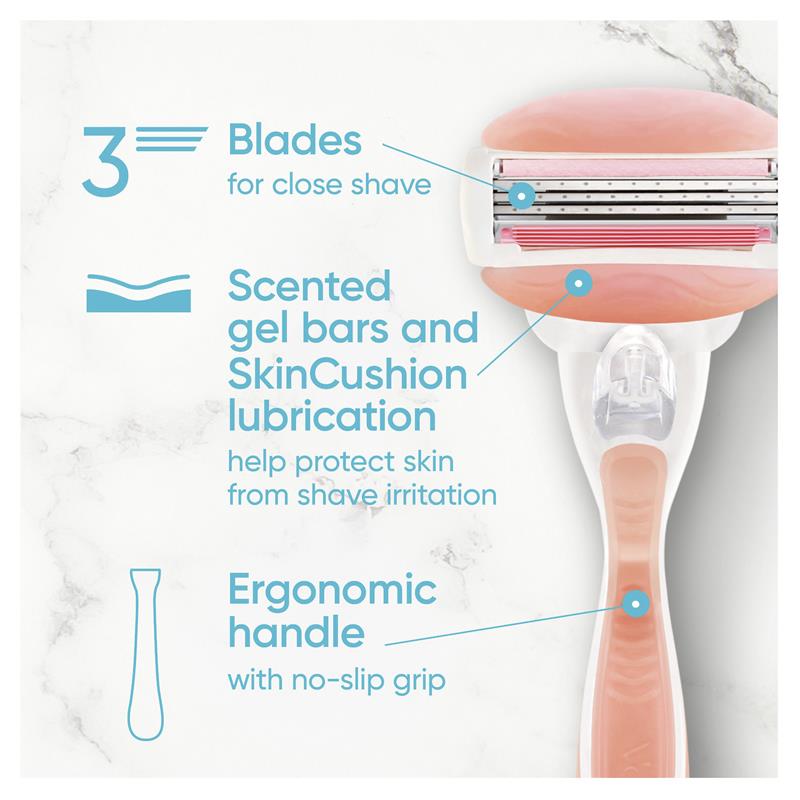Gillette Venus Comfortglide Breeze Women's Razor Blade Refills 8 Pack - Luxurious Shaving Experience