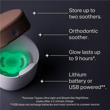 Tommee Tippee UV Night Glow Pod + Ultralight Soother