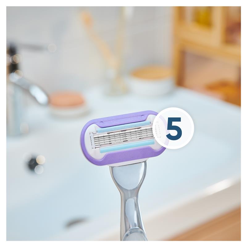 Gillette Venus Deluxe Smooth Platinum Razor + 2 Blade Refills - Women's Shaving Essentials