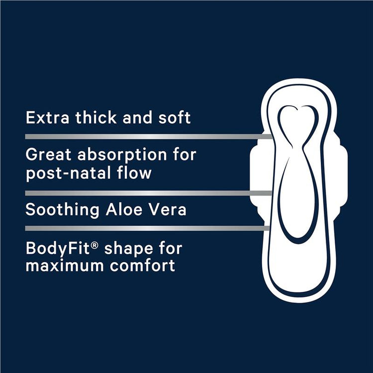 Libra Extra Long Maternity Pads Wings 10 Pack
