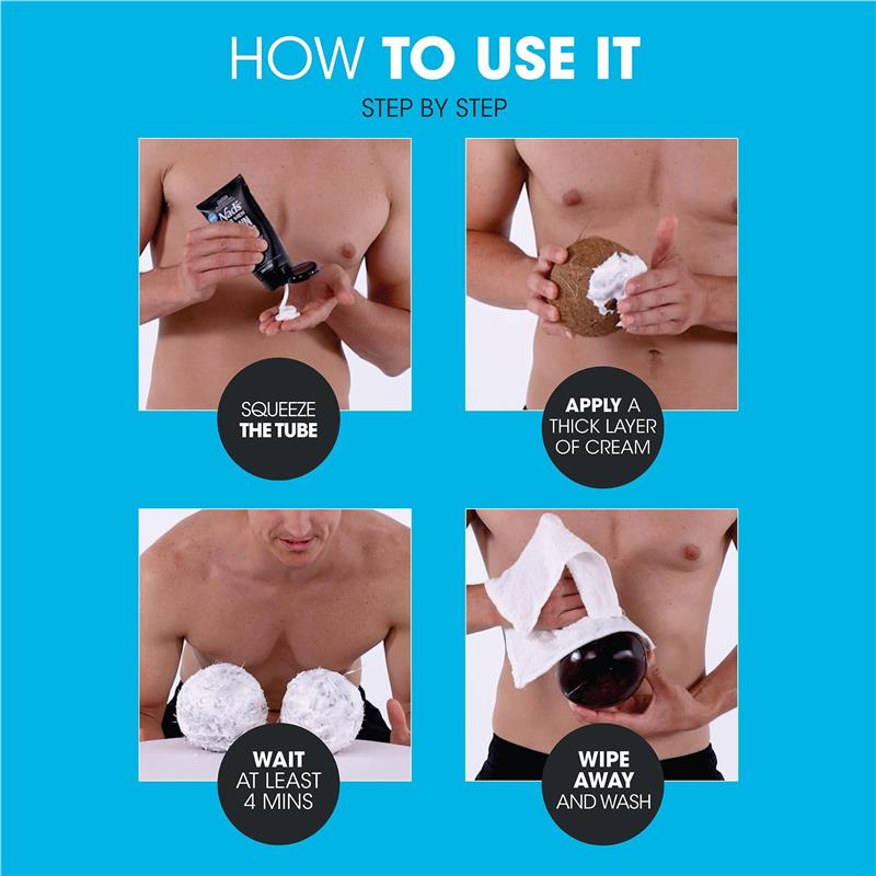 Nad's for Men Down Under Hair Removal Cream 150ml - Painless Hair Removal for Sensitive Areas
