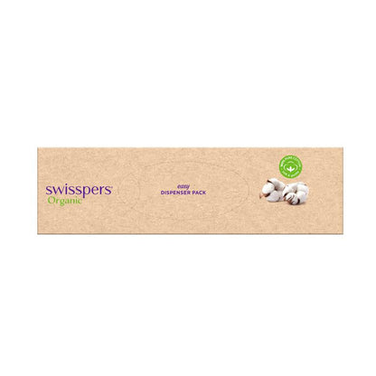 Swisspers Organic Round Cotton Pads Eco Dispenser 70 Pack - Gentle and Eco-Friendly