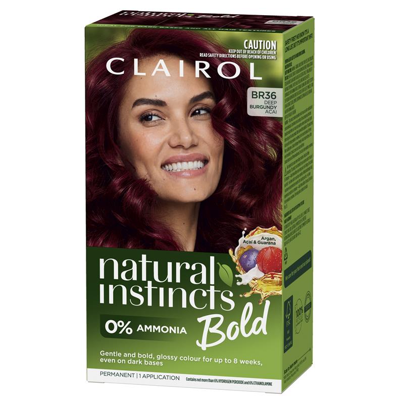 Clairol Natural Instincts Bold Deep Burgundy Permanent Hair Colour