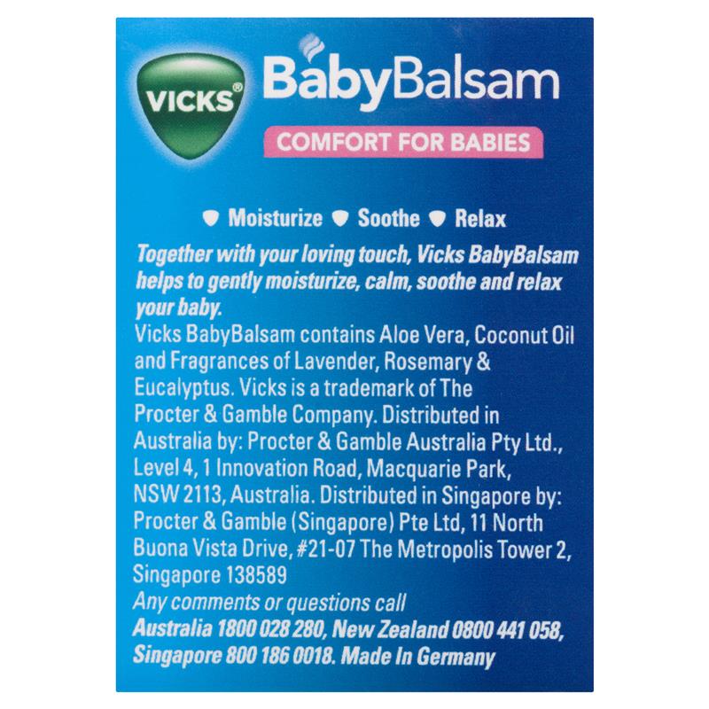 Vicks BabyBalsam Decongestant Rub - 100g for Soothing Relief
