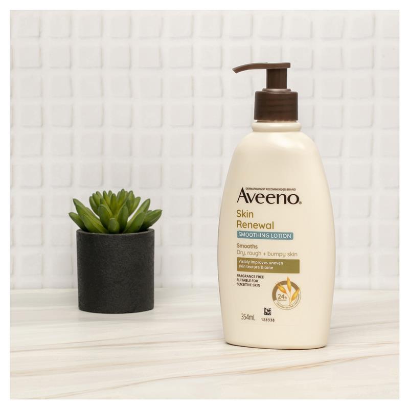 Aveeno Skin Renewal Smoothing Fragrance Free Body Lotion 354ml - Hydrating Skin Care