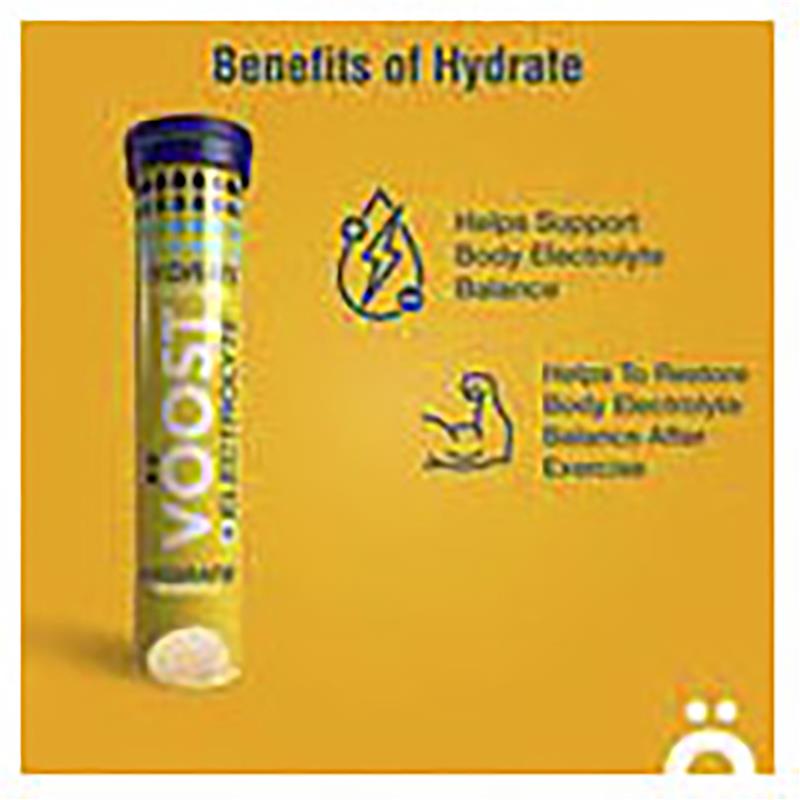 Voost Hydrate Tropical Effervescent Tablets 20 Pack - Refreshing Hydration