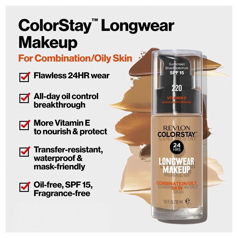Revlon Colorstay Makeup Foundation For Combination/Oily Skin Caramel