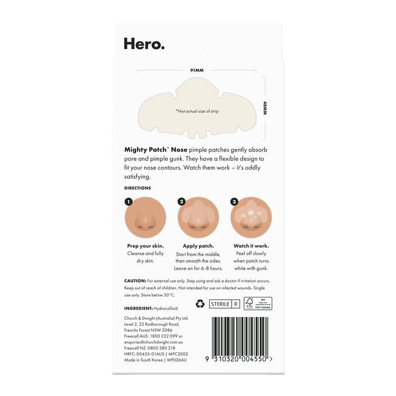 Hero Mighty Patch Nose - 8 Pack for Effective Pore Treatment