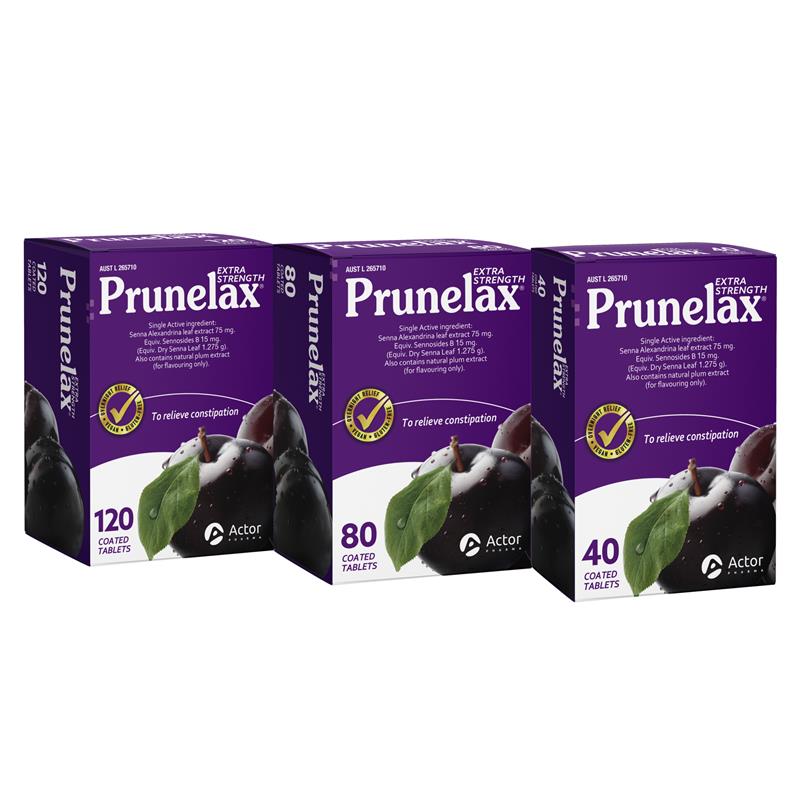 Prunelax Extra Strength 200 Tablets - Natural Laxative for Constipation Relief