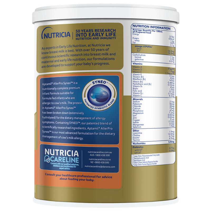 Aptamil AllerPro Syneo 1 - Premium Allergy Infant Formula (900g)