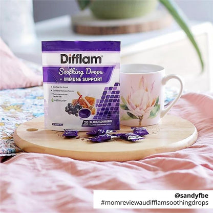 Difflam Soothing Drops with Immune Support - Black Elderberry Flavor (20 Drops)