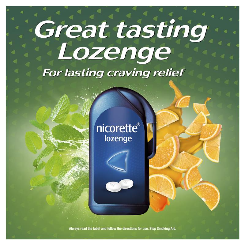 Nicorette Quit Smoking Cooldrops Fresh Fruit Lozenges - 2mg (80 Pieces)