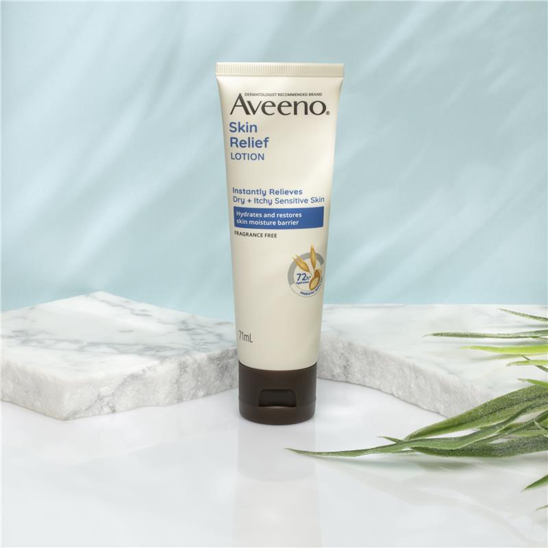 Aveeno Skin Relief Moisturising Lotion 71g - Fragrance-Free Hydration for Sensitive Skin
