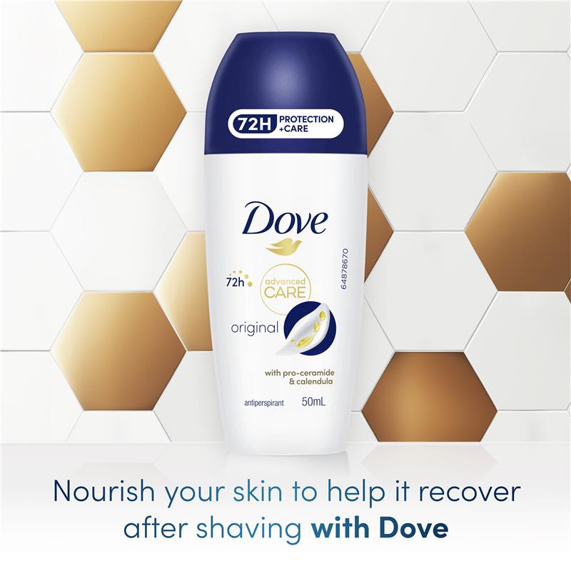Dove Women Advanced Care Antiperspirant Deodorant 72h Roll On - Original 50ml