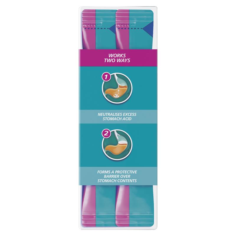 Gaviscon Dual Action Liquid Sachets Peppermint 24 Pack - Soothing Heartburn Relief