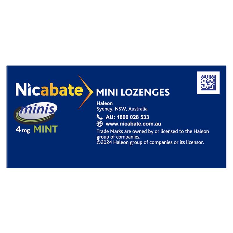 Nicabate Mini Lozenges 4mg - 120 Count for Quick Craving Relief