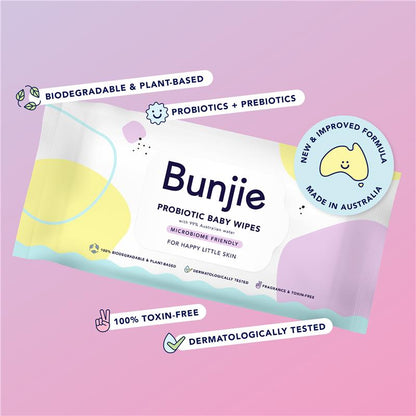 Bunjie Probiotic Baby Wipes 80 Pack