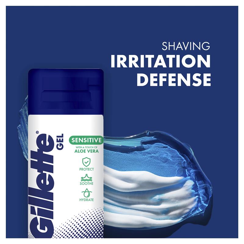 Gillette Aloe Sensitive Gel with Razor - 70g