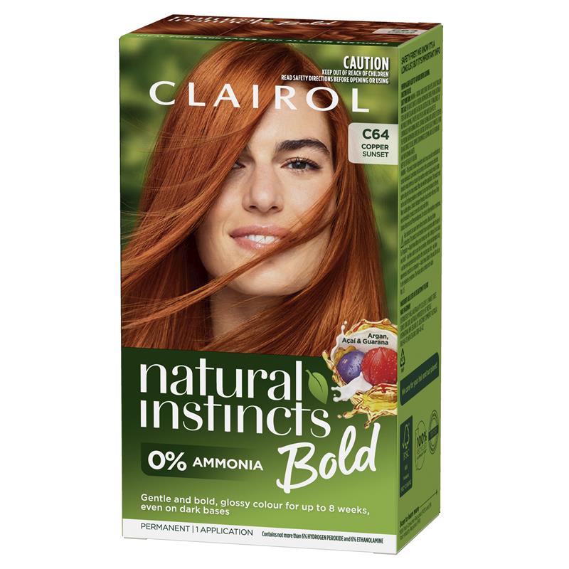 Clairol Natural Instincts Bold Copper Sunset Permanent Hair Colour