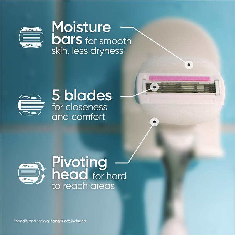 Gillette Venus Comfortglide Sugarberry Scent Plus Olay Women's Razor Handle + 4 Blade Refills