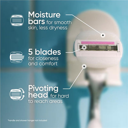 Gillette Venus Comfortglide Sugarberry Scent Plus Olay Women's Razor Handle + 4 Blade Refills