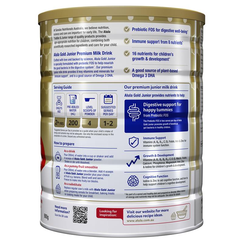 Alula Gold Stage 4 Junior Milk Drink 2 Years+ 900g
