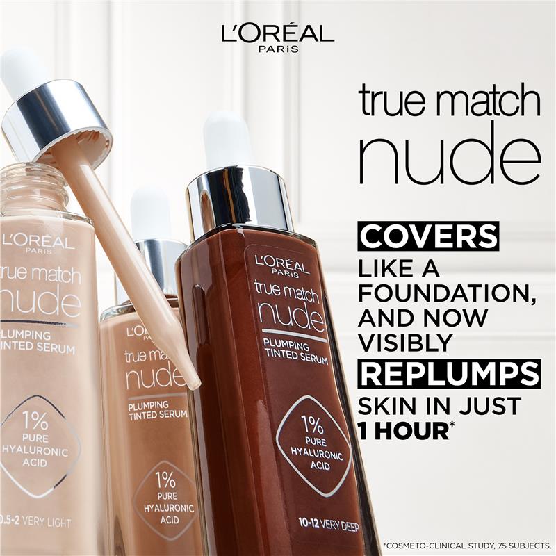 L'Oreal Paris True Match Nude Plumping Tinted Serum 0.5-2 Very Light