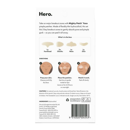 Hero Mighty Patch Face - 5 Pack for Comprehensive Breakout Care