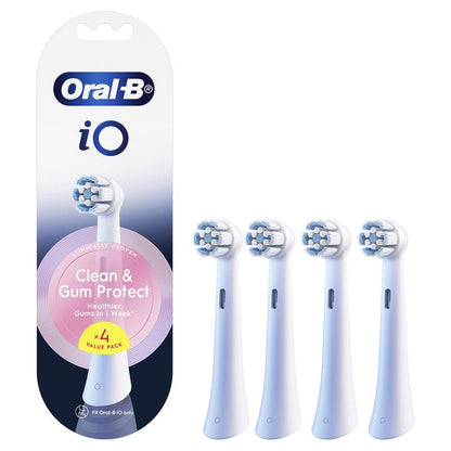 Oral-B iO Clean & Gum Protect Brush Head Refills - White, 4 Pack